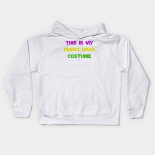 This Is My Mardi Gras Costume Fun Mardi Gras Party Kids Hoodie